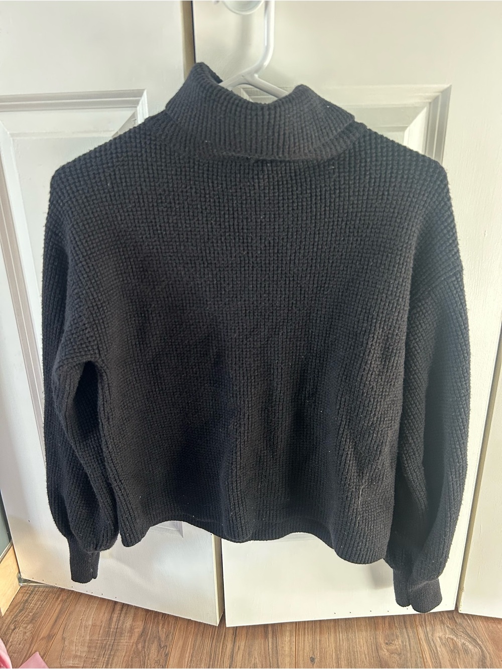 Francesca's Collections Black Knit Turtleneck Sweater